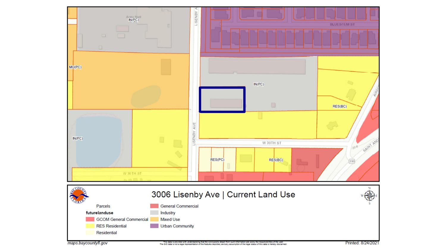 Industrial Warehouse and Office Space on Lisenby Avenue: 3006 Lisenby Ave, Panama City, FL 32405